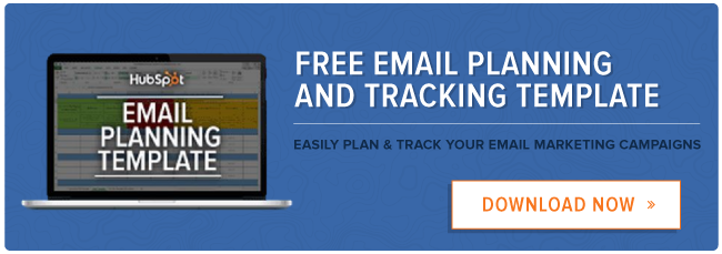 free email planning and tracking template