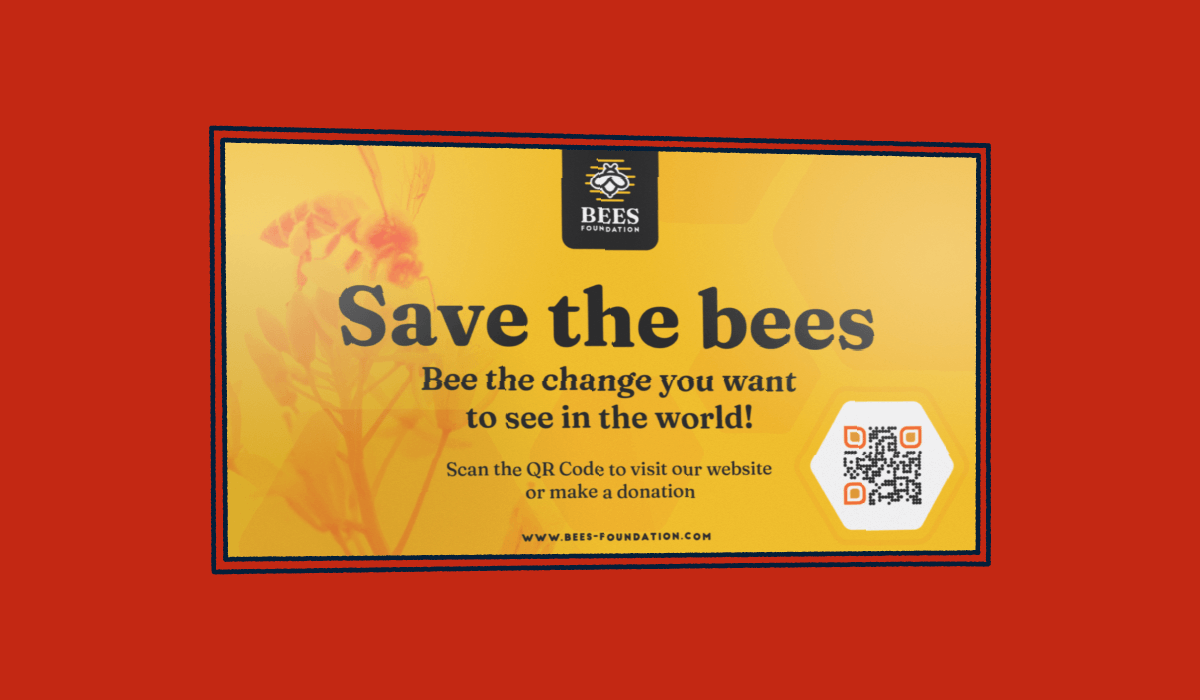 Poster for the Bees Foundation, a nonprofit organization.