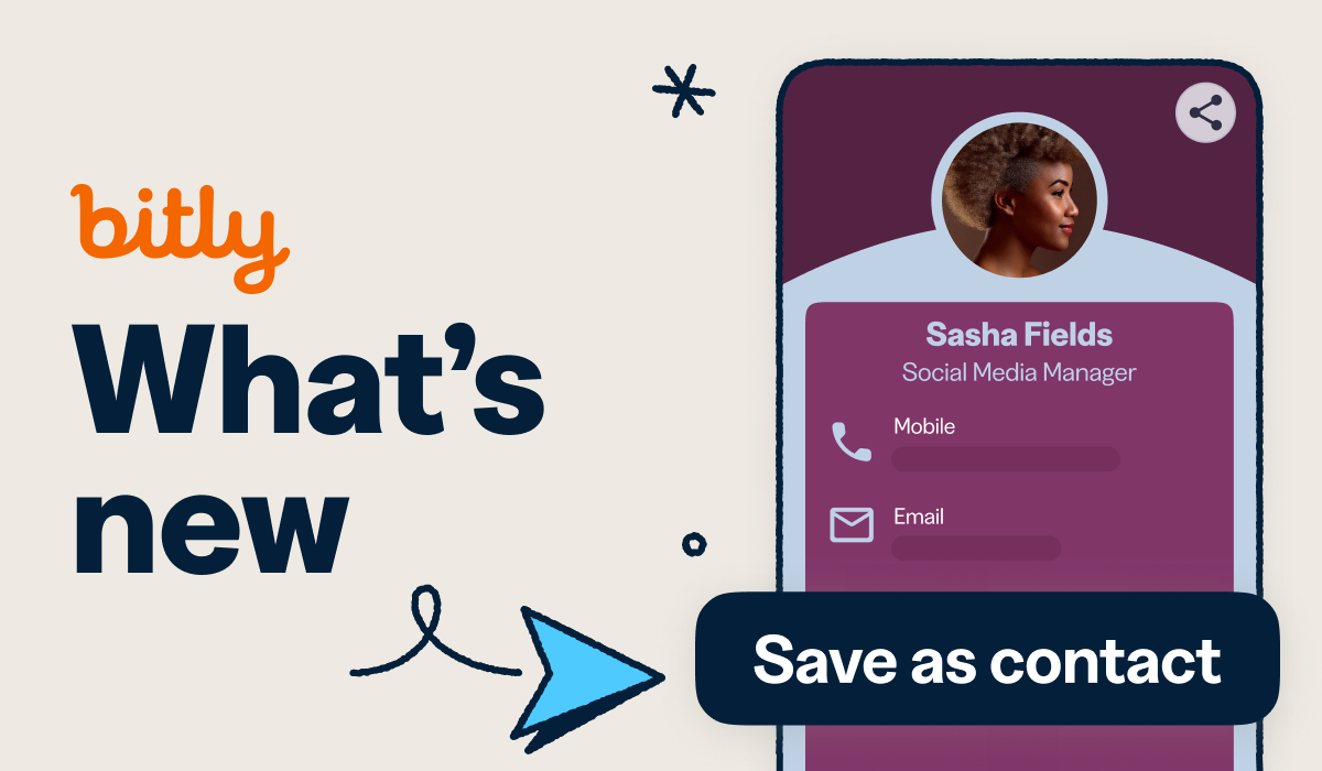 Digital business card example with "Save as contact" text on top.