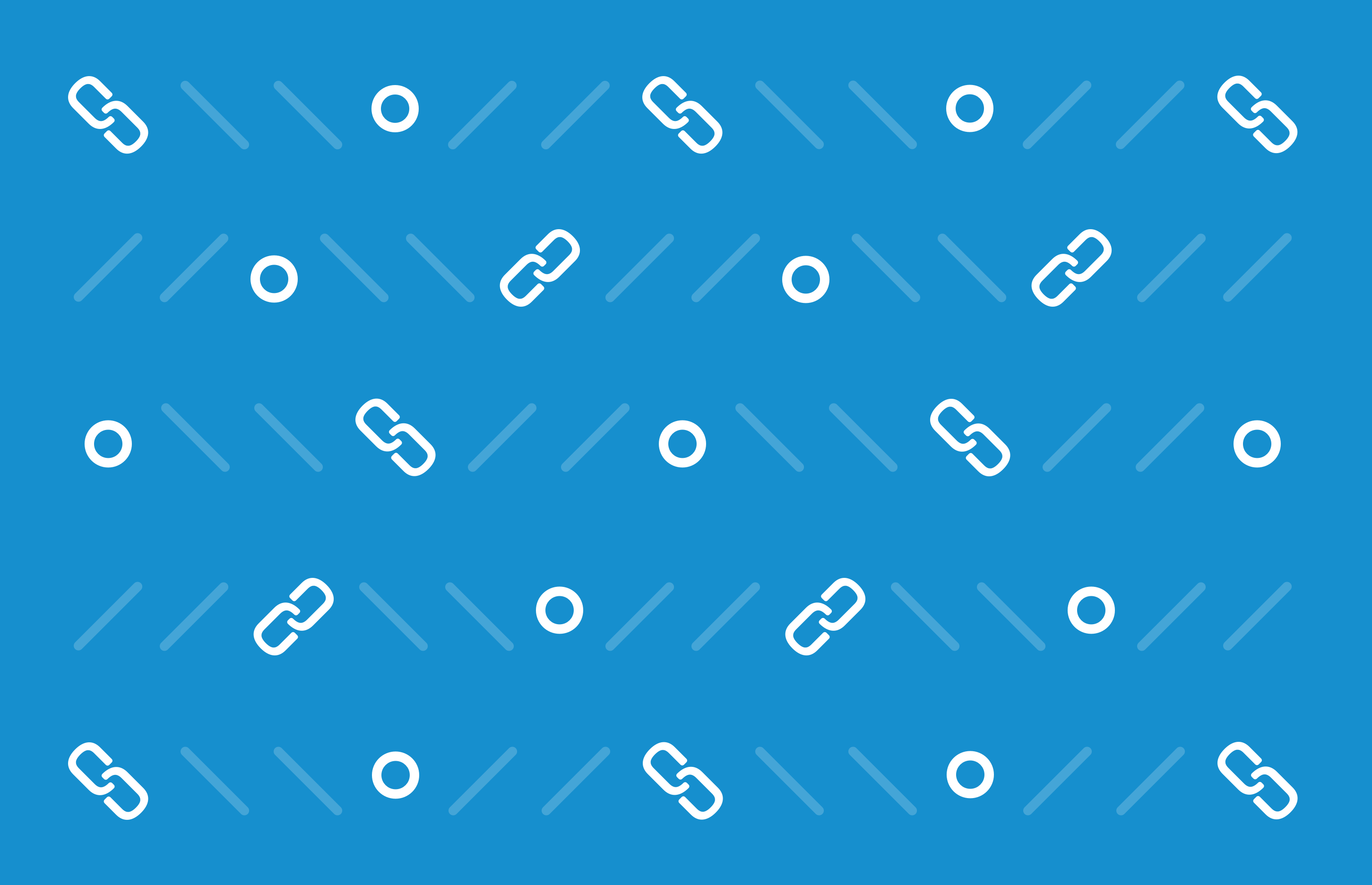 A pattern of link illustrations on a blue background